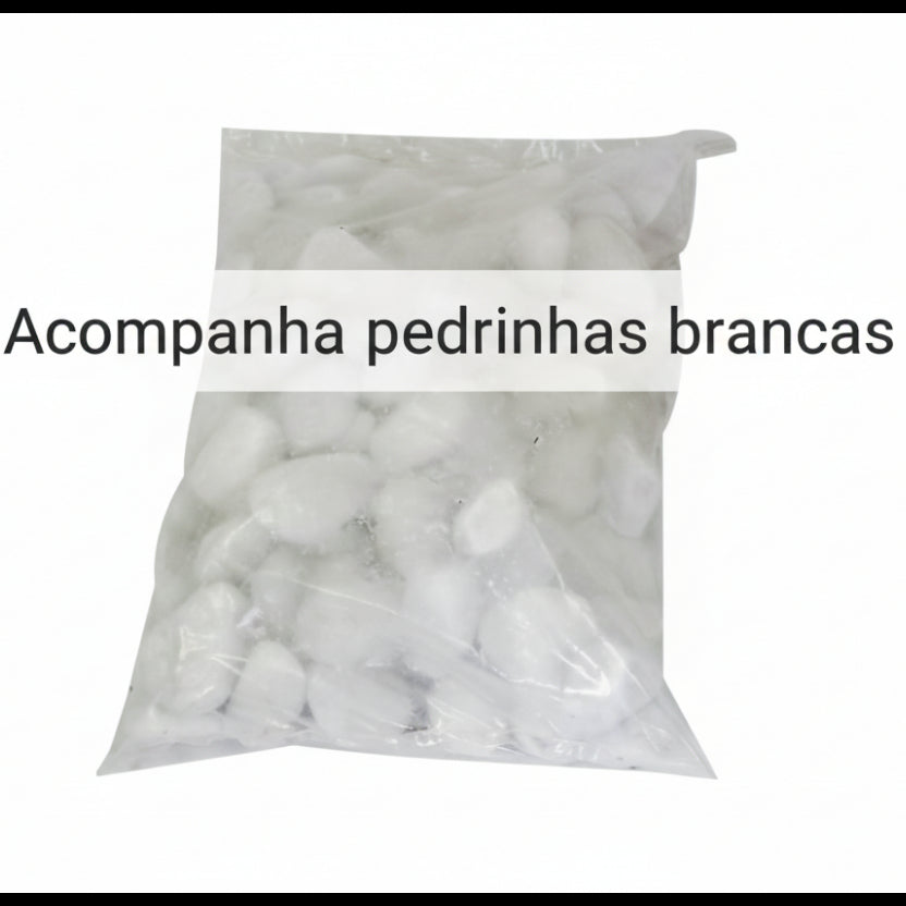 Árvore Decorativa Glicínia Imperial Roxa + Pedras decorativas