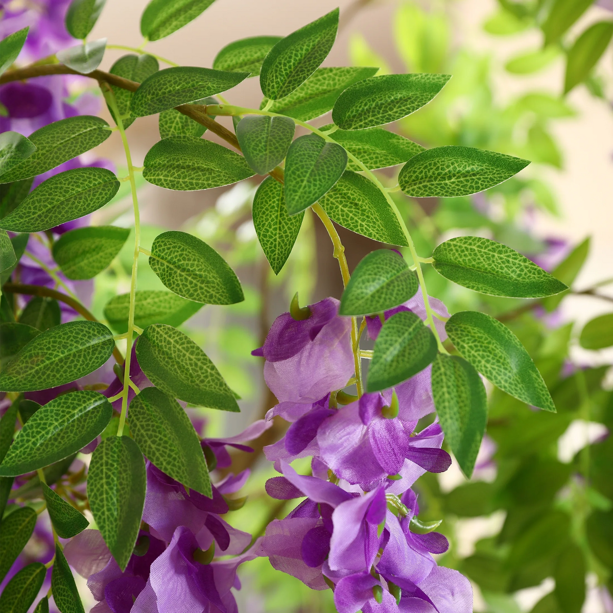 Árvore Decorativa Glicínia Imperial Roxa + Pedras decorativas