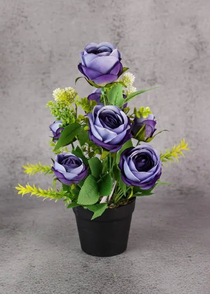 Arranjo de flores de rosas azuis