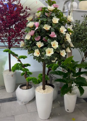 Planta artificial de magnólia florida