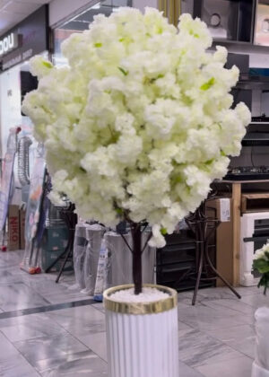 Arranjo artificial Cerejeira Branca